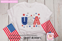 Patriotic USA Stars Applique Machine Embroidery Design Product Image 1