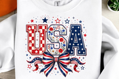 USA Bow Coquette Patriotic 4th Of July Design Product Image 1