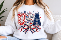USA Bow Coquette Patriotic 4th Of July Design Product Image 3