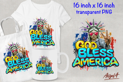 God bless America, Statue of liberty clipart, 4th of July, Product Image 1