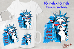 Statue of liberty clipart, Land that you love patriotic PNG Product Image 1