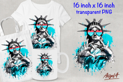 Statue of liberty clipart, American patriotic PNG, love sign Product Image 1