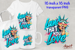 Statue of liberty clipart, patriotic Land that you love PNG Product Image 1
