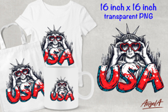 USA Statue of liberty clipart, patriotic quote 4th of July Product Image 1