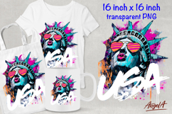 USA Statue of liberty clipart, patriotic quote 4th of July Product Image 1