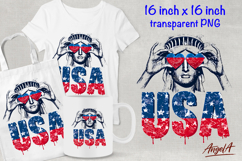 USA Statue of liberty clipart, patriotic quote 4th of July Product Image 1
