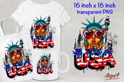 Statue of liberty clipart, USA patriotic quote lettering PNG Product Image 1