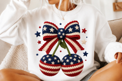 USA Crochet Cherry Bow Png Product Image 2