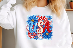 USA Daisy Colorful Brushstroke PNG Product Image 2