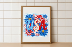 USA Daisy Colorful Brushstroke PNG Product Image 4