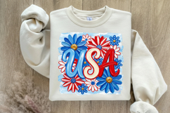 USA Daisy Colorful Brushstroke PNG Product Image 5