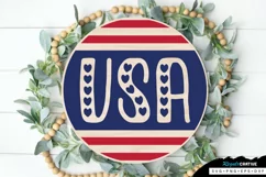 USA SVG, 4th Of July Round Sign SVG Design Product Image 3