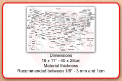 Laser cut America USA map SVG files vector template download Product Image 2
