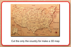 Laser cut America USA map SVG files vector template download Product Image 7