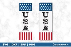 USA Flag SVG | 4th Of July Vertical Porch Sign Product Image 1