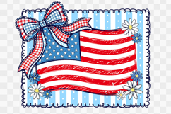 Coquette 4th of July USA Flag Patriotic PNG Shirt Product Image 1