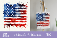 USA Flag Clipart PNG 4th of July PNG Patriotic Sublimation Product Image 3