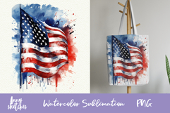 USA Flag Clipart PNG 4th of July PNG Patriotic Sublimation Product Image 4