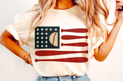 American Flag Baseball PNG, USA Baseball PNG, Patriotic PNG Product Image 2