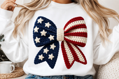 USA Flag Bow PNG Product Image 3