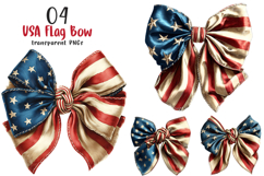 USA Flag Bow PNG Product Image 1