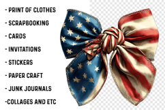 USA Flag Bow PNG Product Image 2