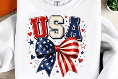 USA Flag Bow PNG Product Image 1