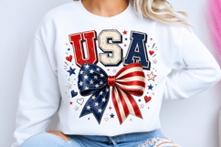 USA Flag Bow PNG Product Image 2