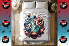 Watercolor American Flag Clipart Bundle Product Image 8