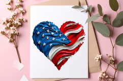 USA Flag Heart PNG, 4th of July Patriotic Design Product Image 2