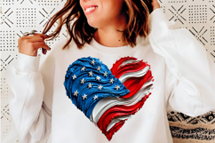 USA Flag Heart PNG, 4th of July Patriotic Design Product Image 4
