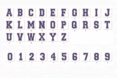Patriotic American Flag Alphabet USA Sport Varsity Letters Product Image 2