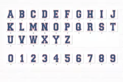 Patriotic American Flag Alphabet USA Sport Varsity Letters Product Image 2