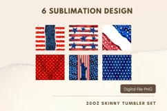 20oz Patriotic Tumbler Red White Blue Star Glitter Tumbler Product Image 2
