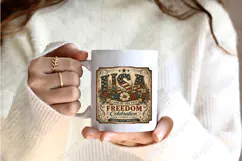 USA Freedom Celebration Vintage Americana Sign PNG Product Image 2