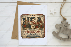 USA Freedom Celebration Vintage Americana Sign PNG Product Image 3