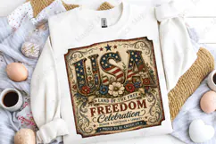 USA Freedom Celebration Vintage Americana Sign PNG Product Image 5