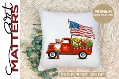 USA Gnome Vintage Truck - Hand Painted - 300 DPI Product Image 2