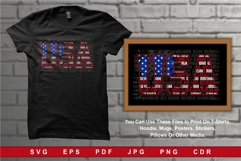 USA Grunge Typography with American Flag Stars and States Product Image 1