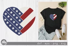 USA Heart Shapes 4th Of July Svg Design Product Image 1