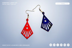 4th of July Earrings SVG | Patriotic Jewelry Laser Cut SVG Product Image 2