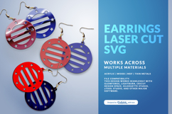 4th of July Earrings SVG | Patriotic Jewelry Laser Cut SVG Product Image 3