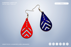 4th of July Earrings SVG | Patriotic Jewelry Laser Cut SVG Product Image 2