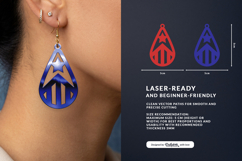 4th of July Earrings SVG | Patriotic Jewelry Laser Cut SVG Product Image 2