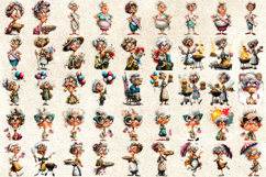 USA patriotic clipart bundle Elderly lady 4th of July PNG Product Image 2