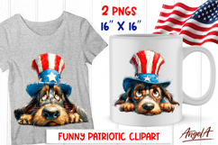 USA patriotic clipart bundle Funny 4th of July PNG Children Product Image 10
