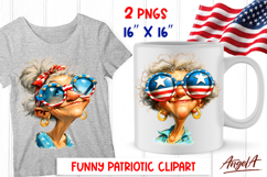 USA patriotic clipart bundle Funny 4th of July PNG Children Product Image 7