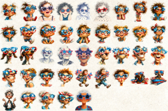 USA patriotic clipart bundle Funny 4th of July PNG Children Product Image 3