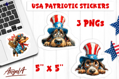 USA patriotic stickers 4th of July sticker bundlePrintable Product Image 3