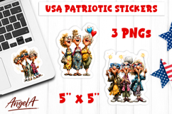 4th of July USA patriotic sticker Elderly ladies Friends PNG Product Image 1